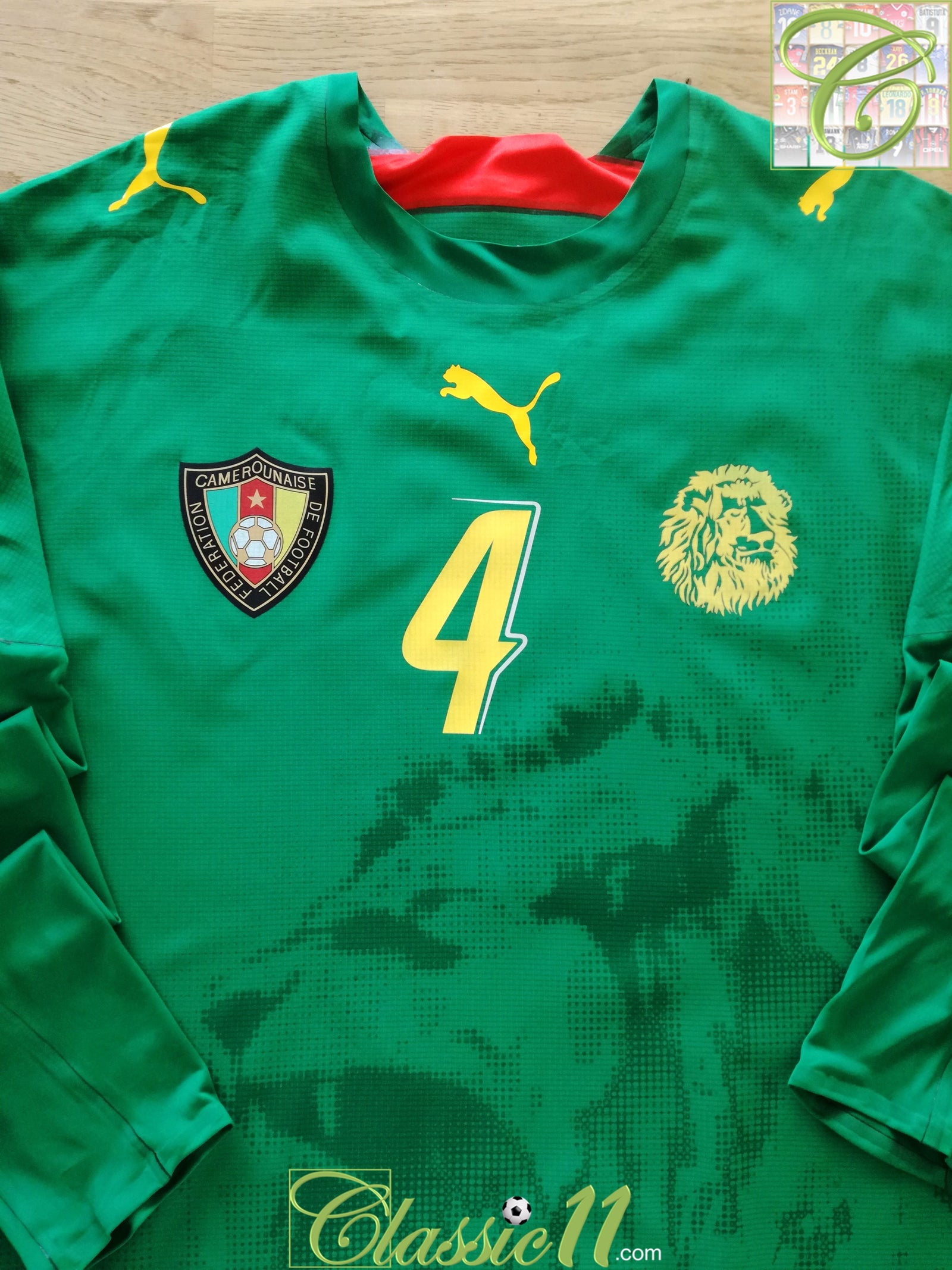 2006/07 Cameroon Home Player Issue Football Shirt. Njambe #4 (L)