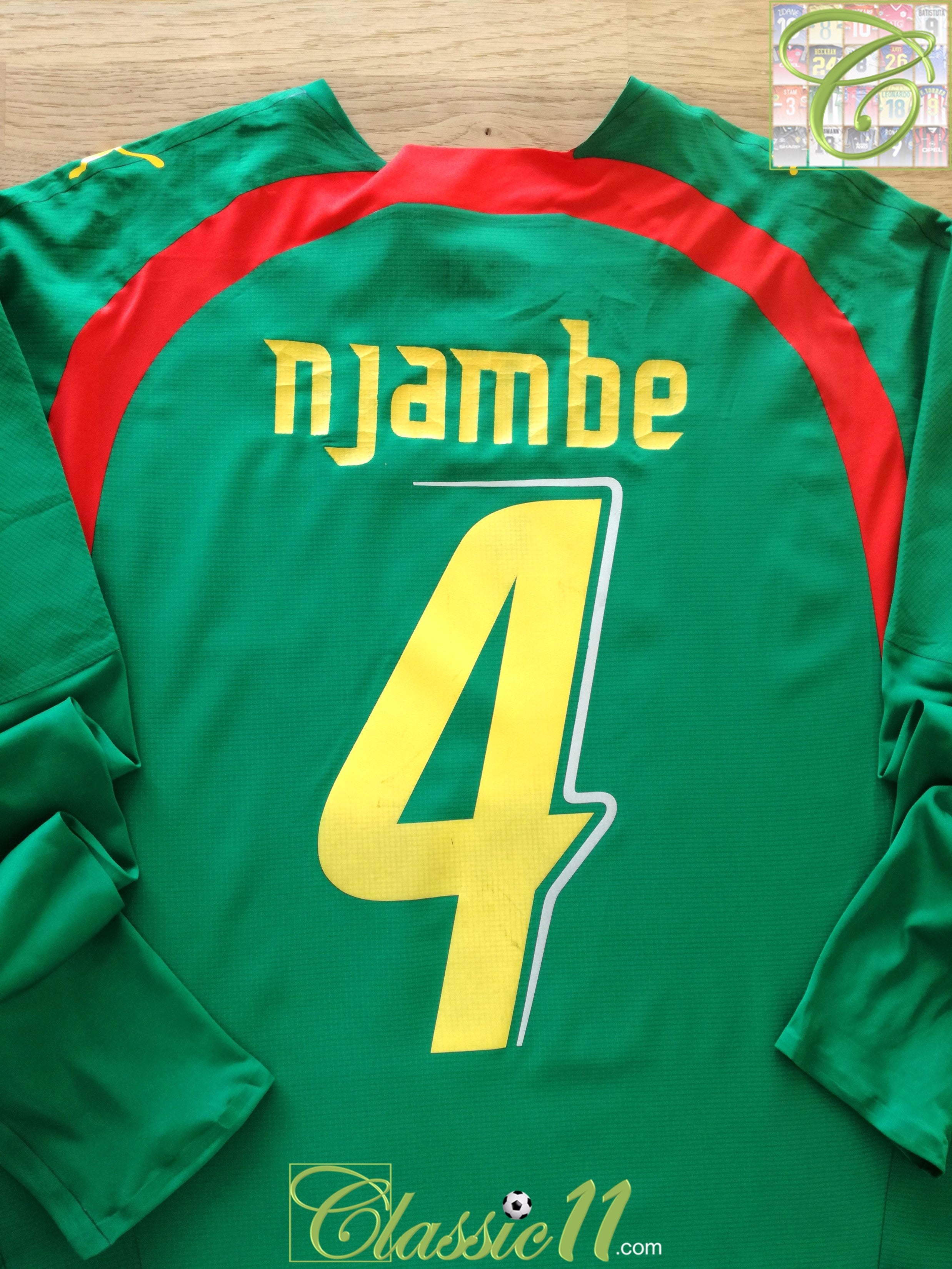 2006/07 Cameroon Home Player Issue Football Shirt. Njambe #4 (L)