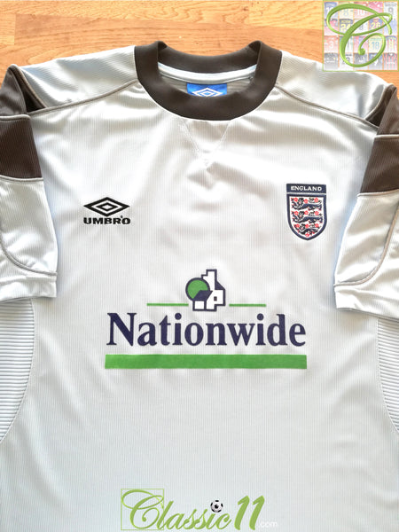 1999/00 England Football Training Shirt / Vintage Umbro Soccer