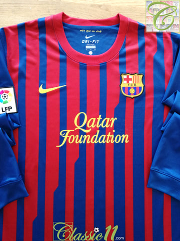 2011/12 Barcelona Home La Liga Long Sleeve Football Shirt