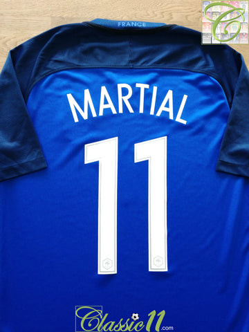 2016/17 France Home Football Shirt Martial #11 (S)