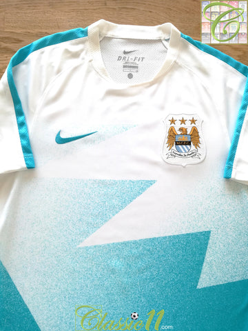 2015/16 Man City Pre-Match Football Training Shirt (S)