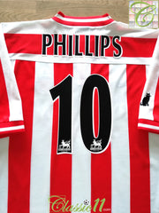 1999/00 Sunderland Home Premier League Football Shirt Phillips #10 (XXL)