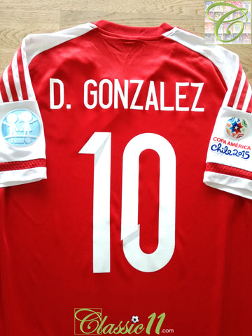 2015 Paraguay Home Match Worn Copa America Football Shirt D. Gonzalez #10 (M) (6)