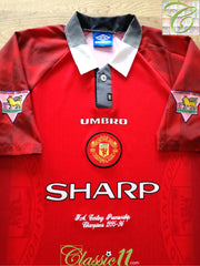 1996/97 Man Utd Home 'Premiership Champions' Football Shirt (XL)