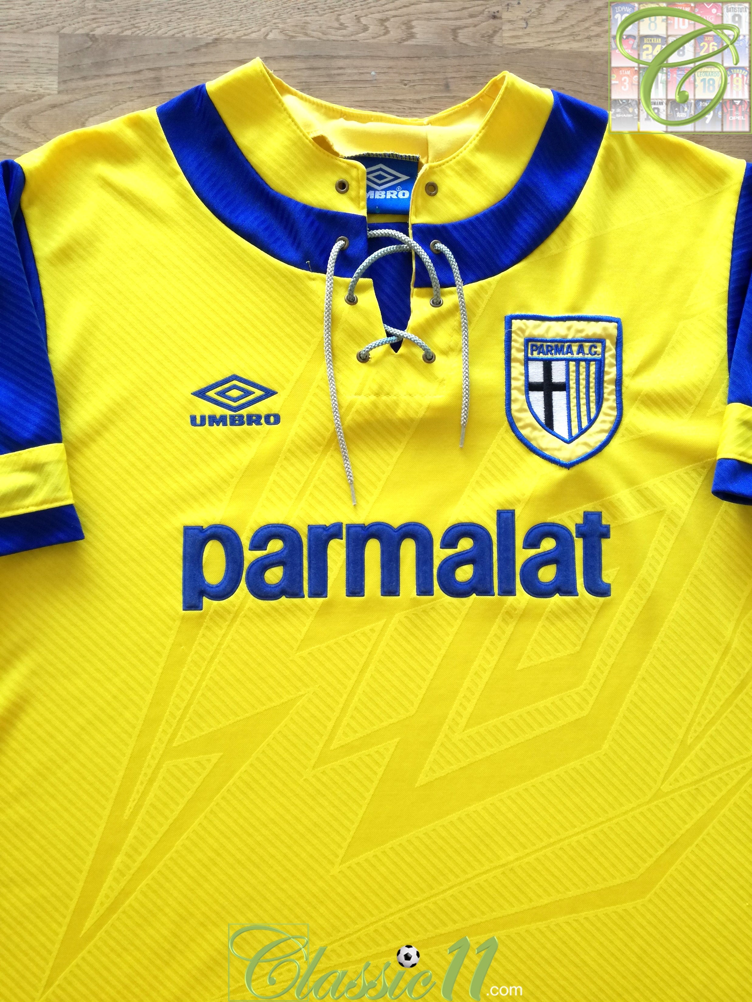 1993/94 Parma Away Football Shirt (L)