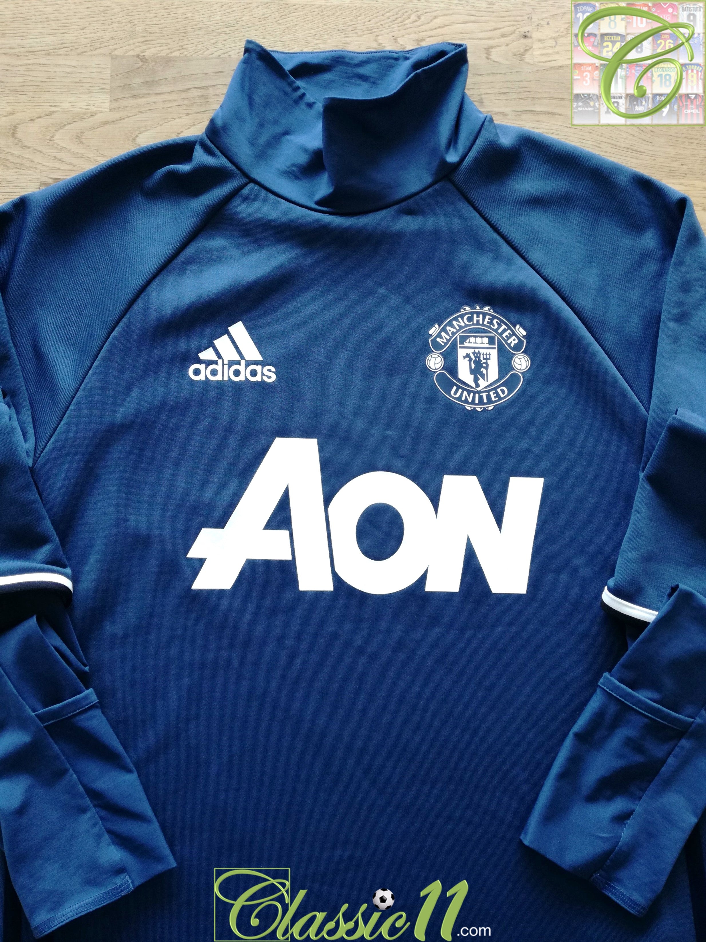 2016/17 Man Utd Football Training Top - Navy