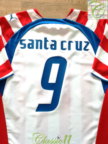 2006/07 Paraguay Home Football Shirt Santa Cruz #9