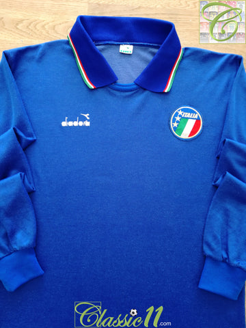 1986/87 Italy Home Long Sleeve Football Shirt