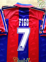 1995/96 Barcelona Home Football Shirt Figo #7