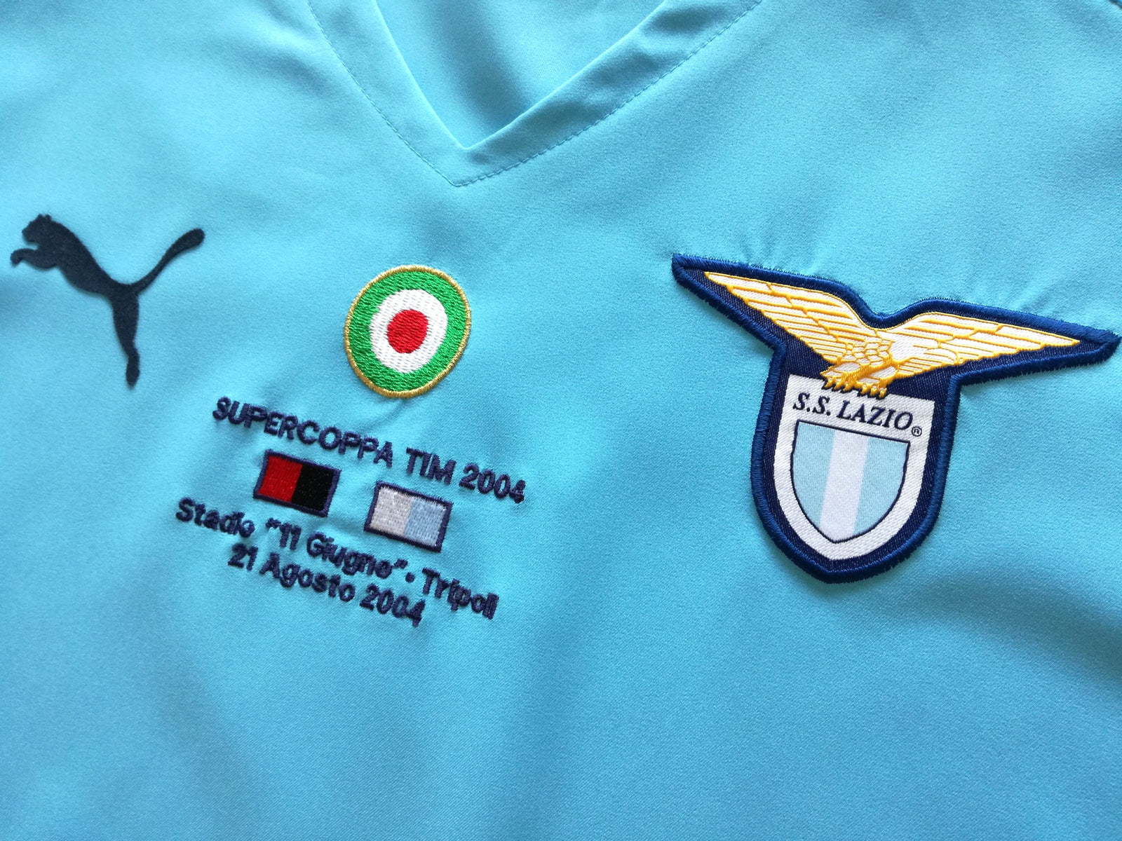 2004 Lazio Home Supercoppa Football Shirt (L)