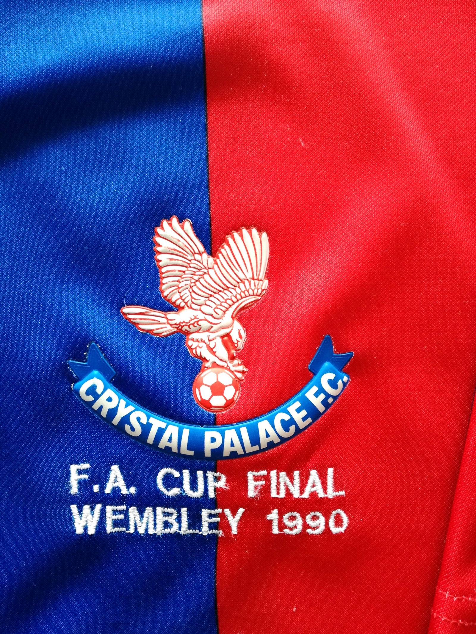 1990 Crystal Palace Home FA Cup Final Football Shirt (L)