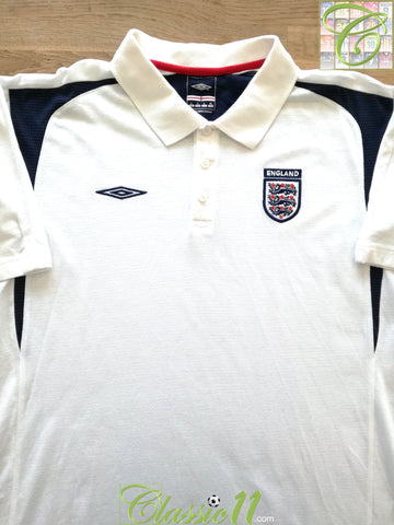 2006/07 England Football Polo Shirt - White (L)