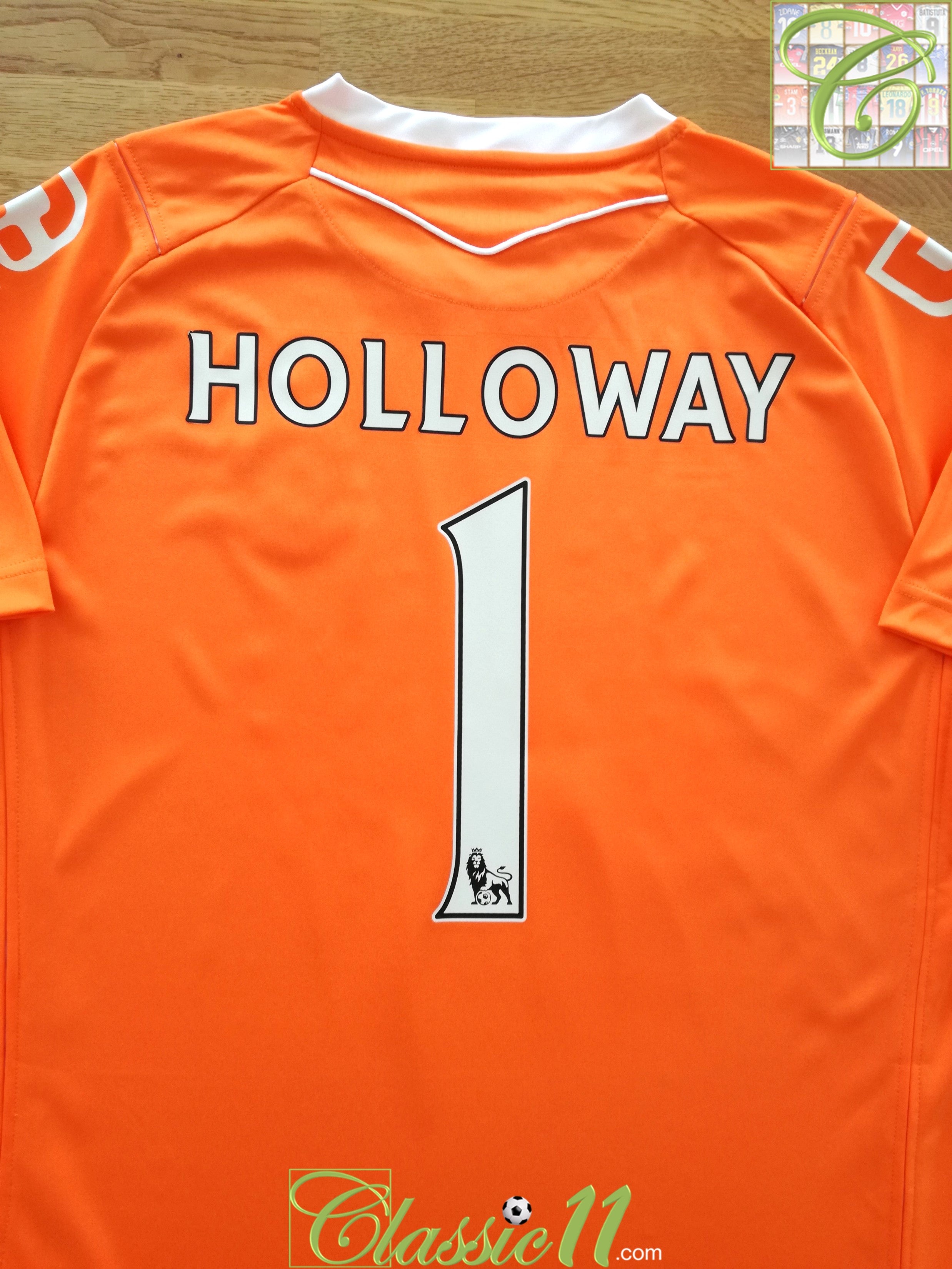 2010/11 Blackpool Home Premier League Football Shirt Holloway #1 (M)