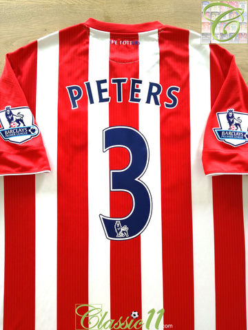 2015/16 Stoke City Home Premier League Football Shirt Pieters #3 (XL)