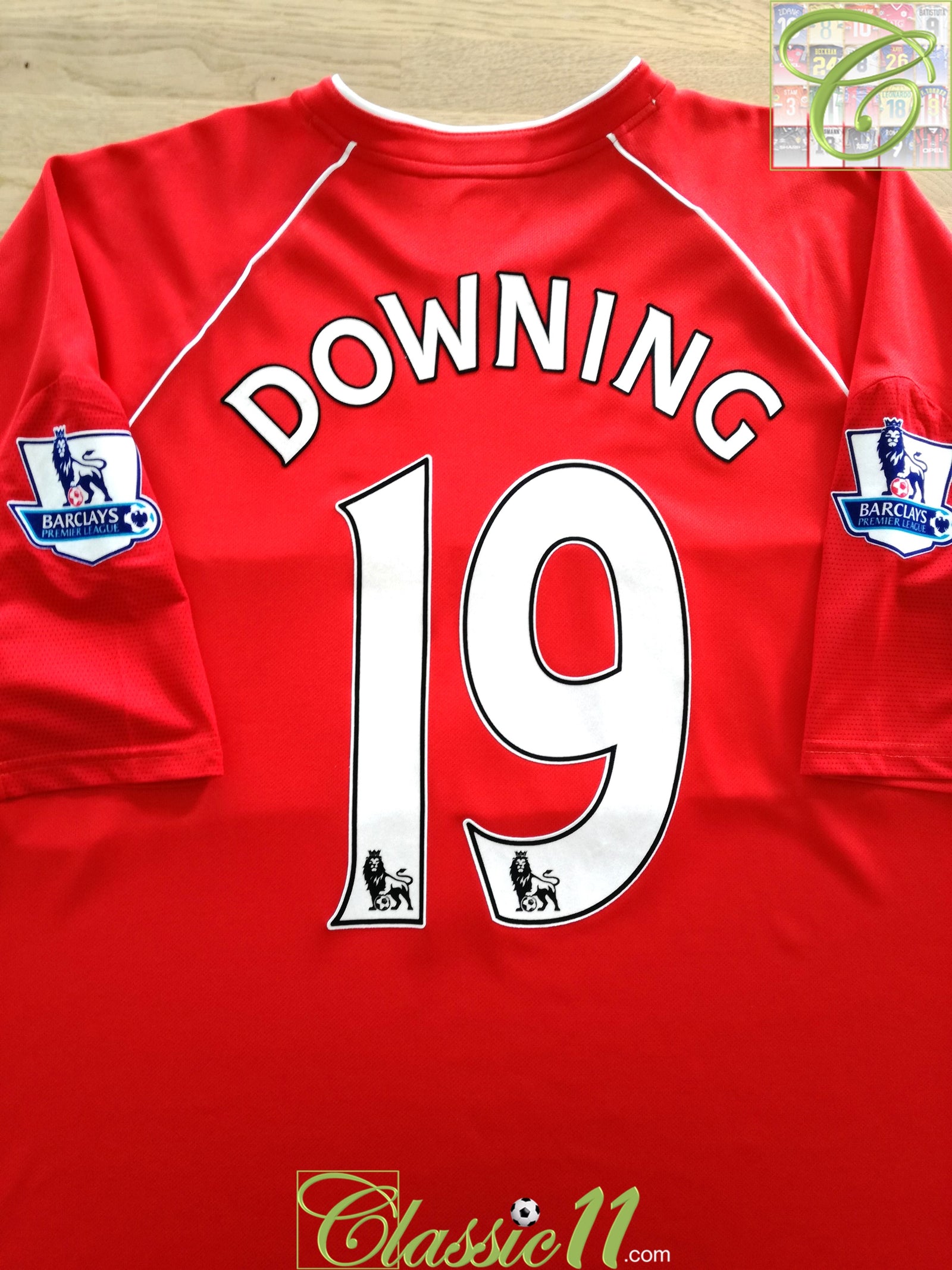 2008/09 Middlesbrough Home Premier League Football Shirt Downing #19 (4XL)