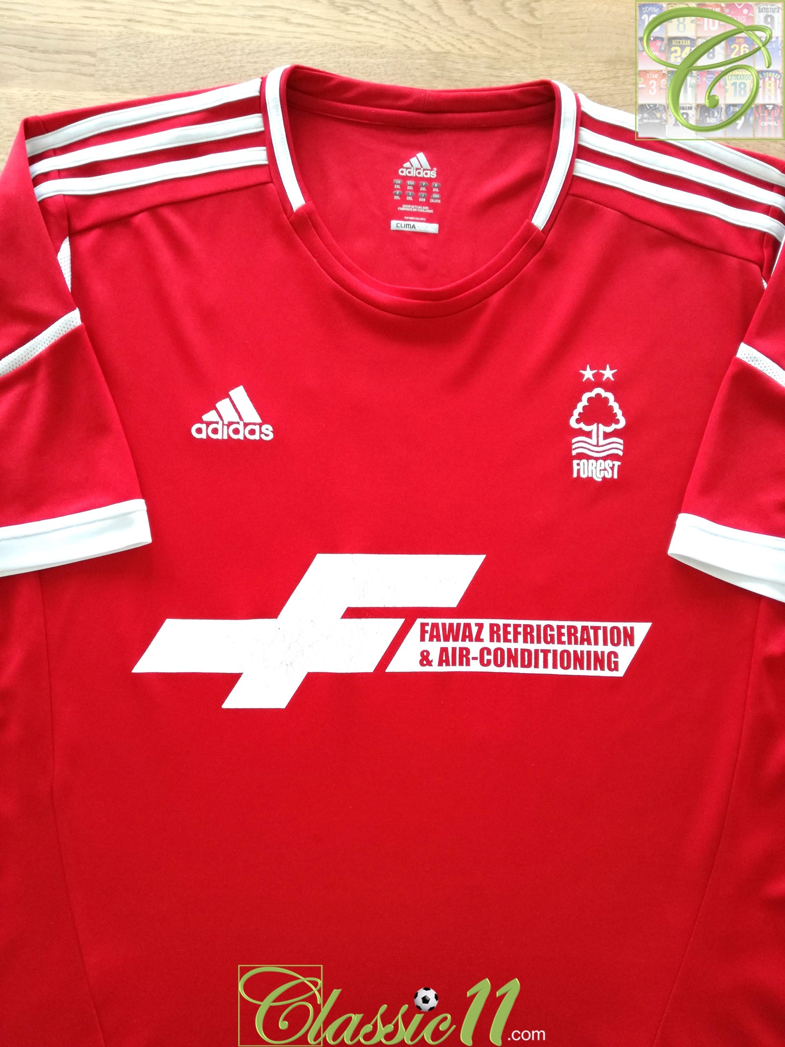 2013/14 Nottingham Forest Home Football League Shirt Halford #15 (Signed) (XXL)