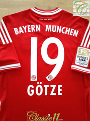 2013/14 Bayern Munich Home Bundesliga Football Shirt Götze #19 (S)
