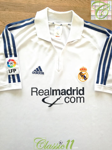 2001 Real Madrid Home La Liga Football Shirt (M)