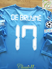 2021/22 Man City Home Champions League Long Sleeve Football Shirt De Bruyne #17
