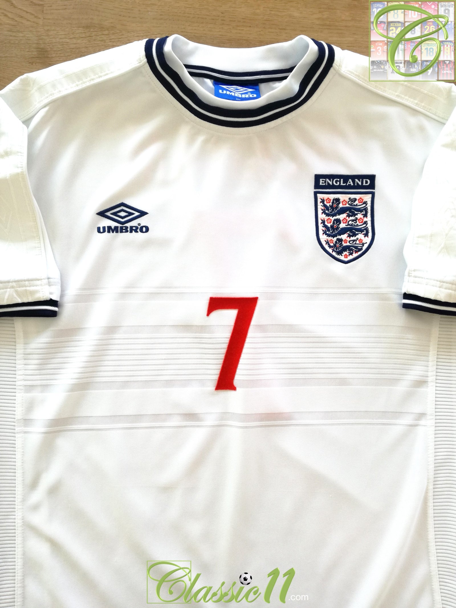 1999/00 England Home Football Shirt #7