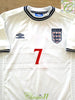 1999/00 England Home Football Shirt Beckham #7 (XXL)