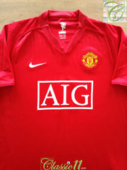 2007/08 Man Utd Home Football Shirt