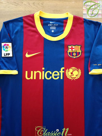 2010/11 Barcelona Home La Liga Football Shirt