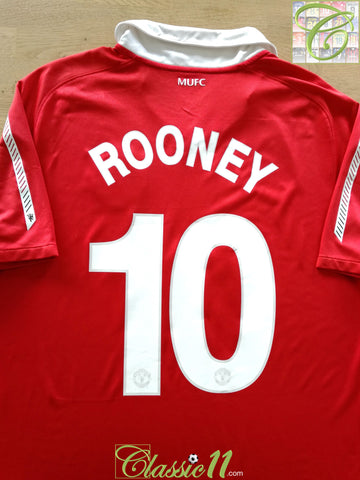 2010/11 Man Utd Home Football Shirt Rooney #10