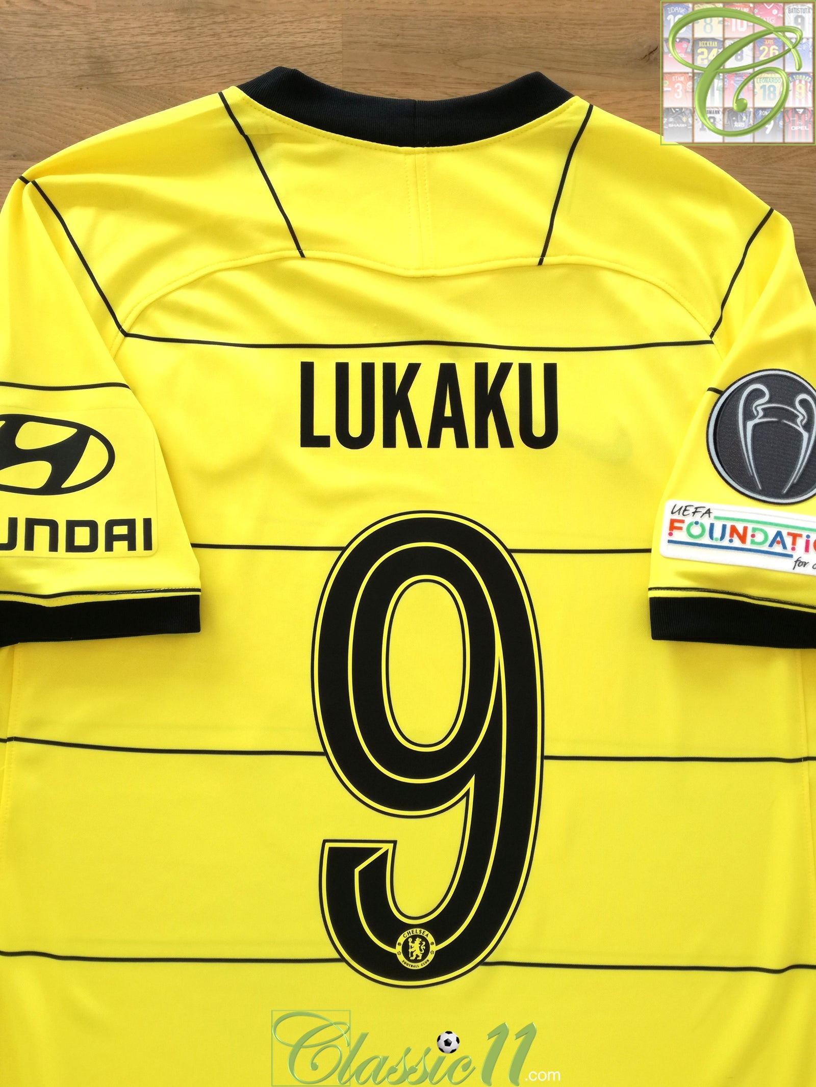 2021/22 Chelsea Away Champions League Football Shirt Lukaku #9 (M)