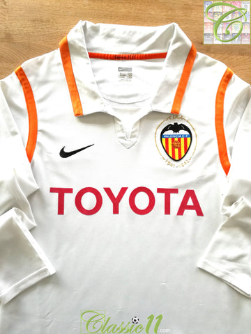 2007/08 Valencia Home Long Sleeve Football Shirt