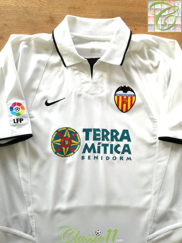2002/03 Valencia Home La Liga Football Shirt
