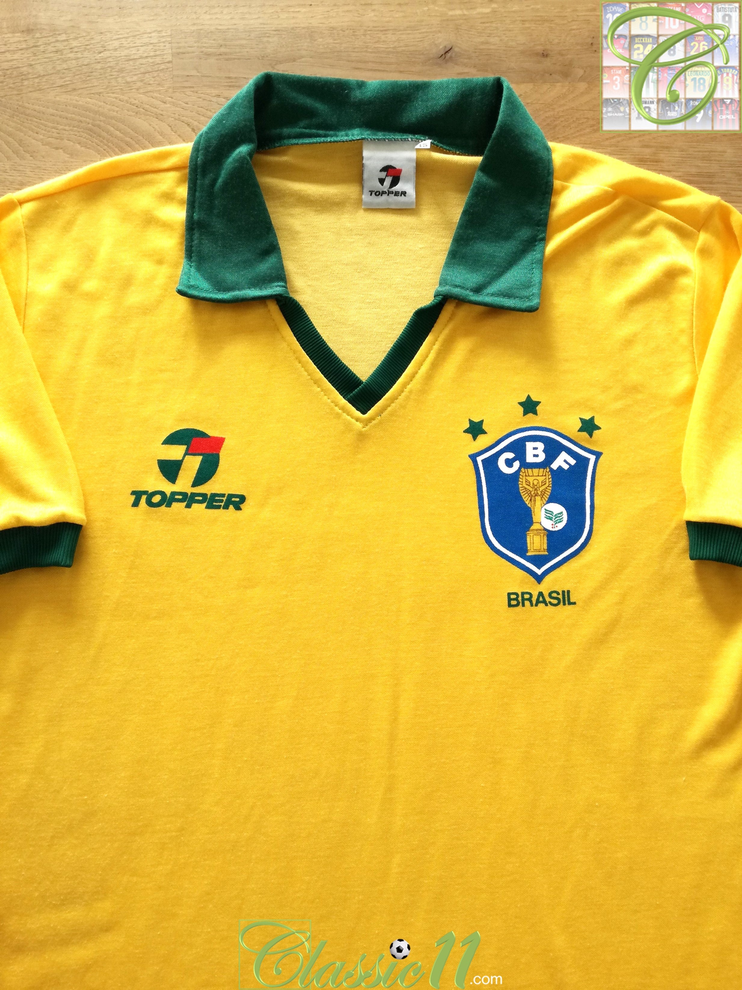 1985/86 Brazil Home Football Shirt (M)