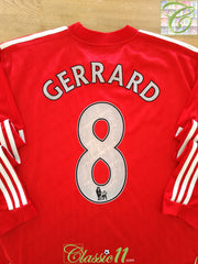 2010/11 Liverpool Home Premier League Long Sleeve Football Shirt Gerrard #8