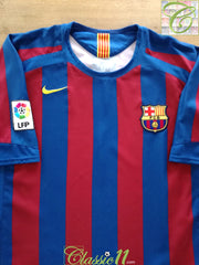 2005/06 Barcelona Home La Liga Football Shirt (B)