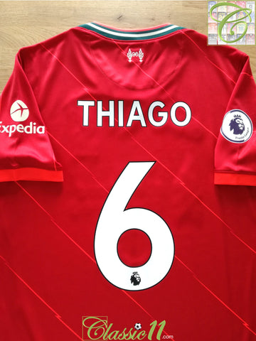 2021/22 Liverpool Home Premier League Football Shirt Thiago #6