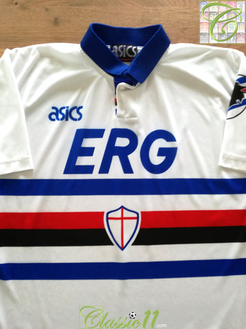 1992/93 Sampdoria Away Football Shirt