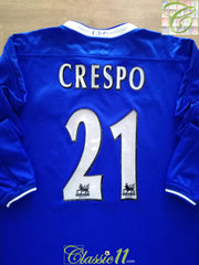 2003/04 Chelsea Home Premier League Long Sleeve Football Shirt Crespo #21