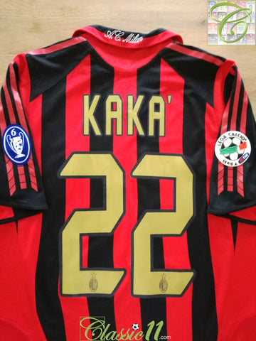 2005/06 AC Milan Home Formotion Football Shirt Kaka' #22