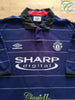 1999/00 Man Utd Away Premier League Football Shirt Keane #16 (L)
