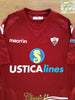 2014/15 Trapani Home Serie B Match Issue Football Shirt Malele #31 (XL)
