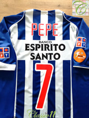 2004/05 FC Porto Home Super Liga Football Shirt Pepe #7