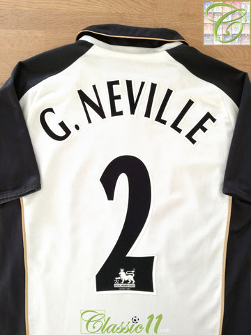 2001/02 Man Utd Away Premier League Centenary Football Shirt G. Neville #2
