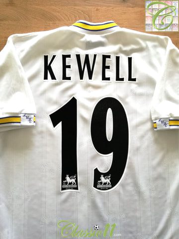 1997/98 Leeds Utd Home Premier League Football Shirt Kewell #19