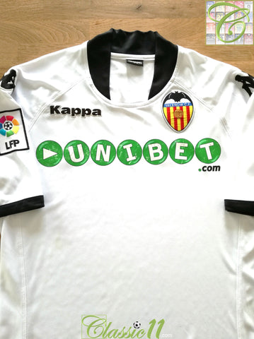 2009/10 Valencia Home La Liga Football Shirt