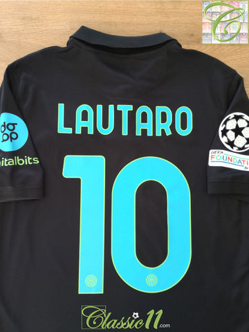 2021/22 Internazionale 3rd Champions League Football Shirt Lautaro #10