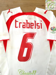 2006 Tunisia Home World Cup Football Shirt Trabelsi #6