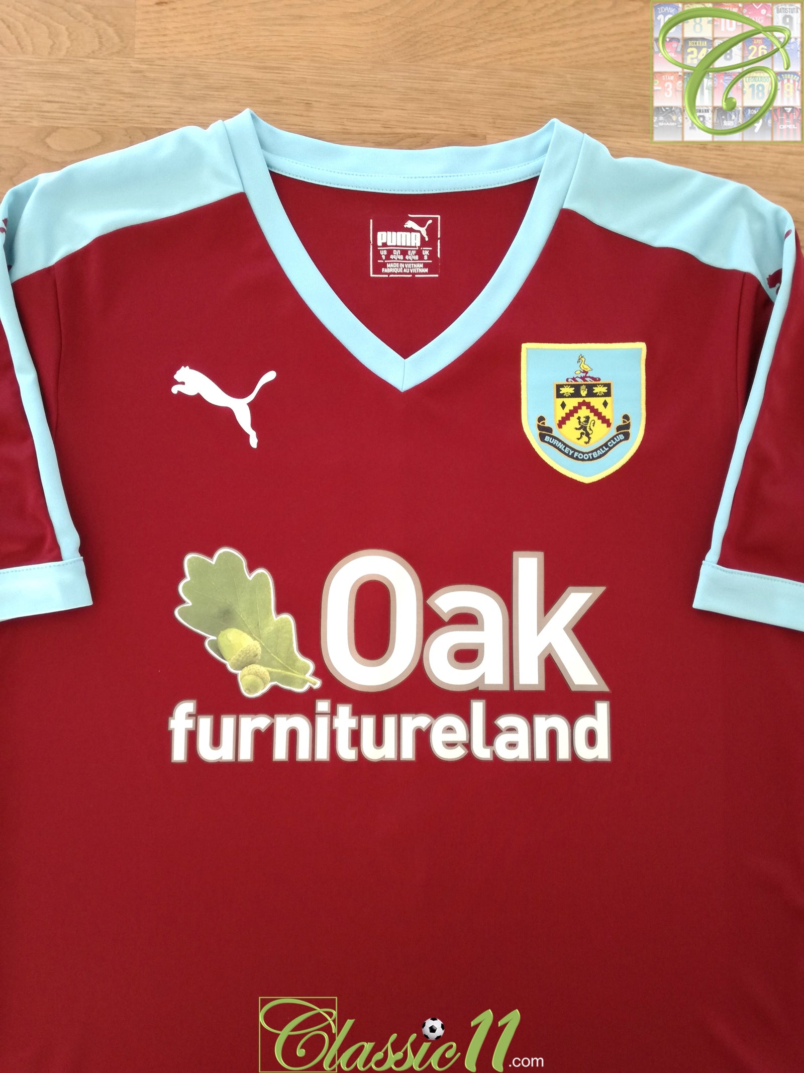 2015/16 Burnley Home Football League Shirt Gray #7 (S)