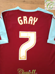 2015/16 Burnley Home Football League Shirt Gray #7