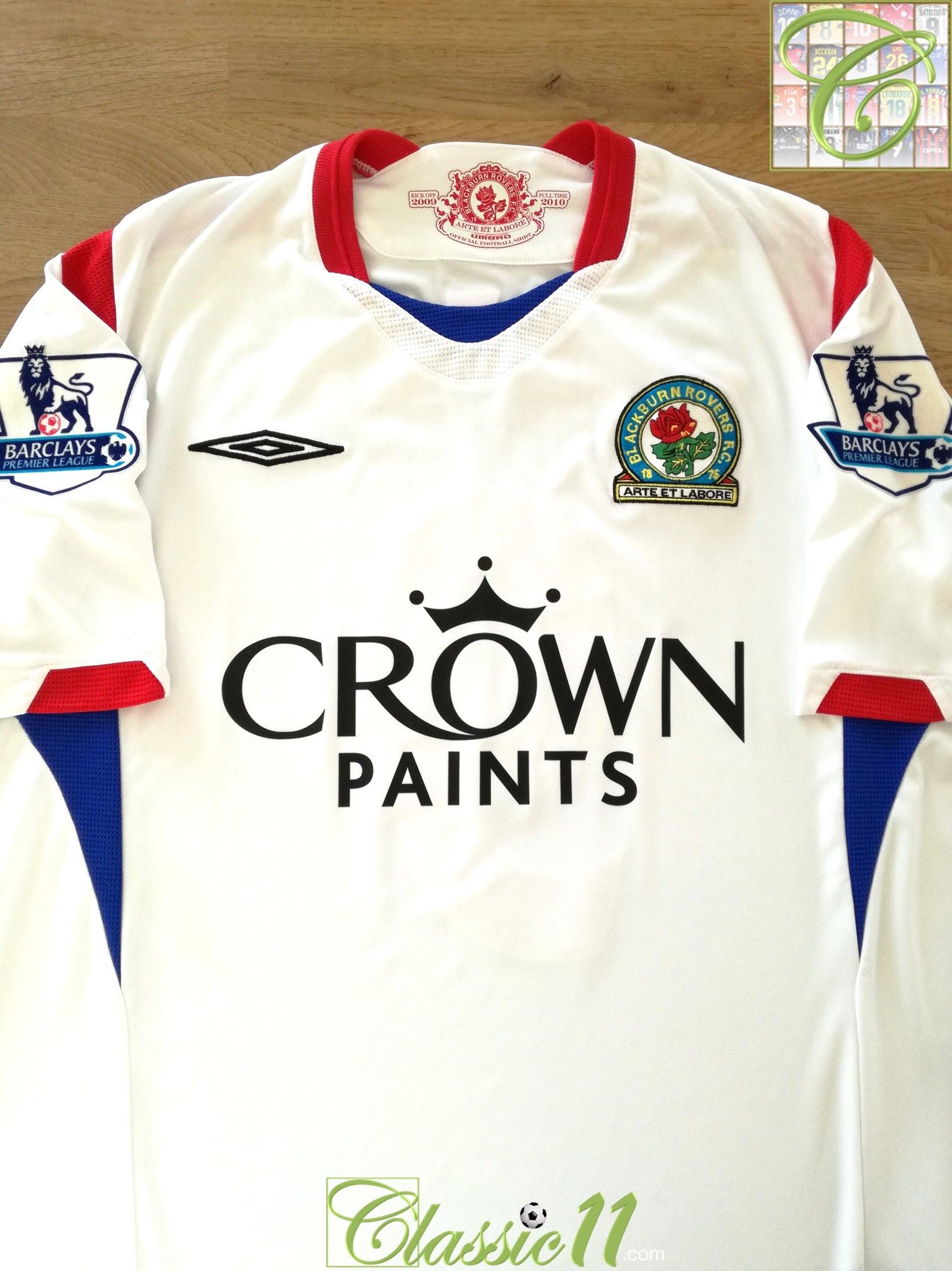 2010 Blackburn Rovers Away Premier League Match Worn (vs Portsmouth) Football Shirt Roberts #9